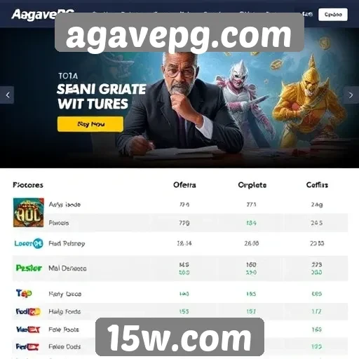 Comparativo entre agavepg.com e outros sites de jogos